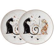 Набор тарелок закусочных lefard Парижские коты 2 шт. 20,5 см 