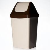 Контейнер для мусора "СВИНГ", об= 15 л, 235 х 270 х 495 мм (бежевый мрамор)