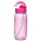 Бутылочка для воды детская с трубочкой 400 мл в асс.