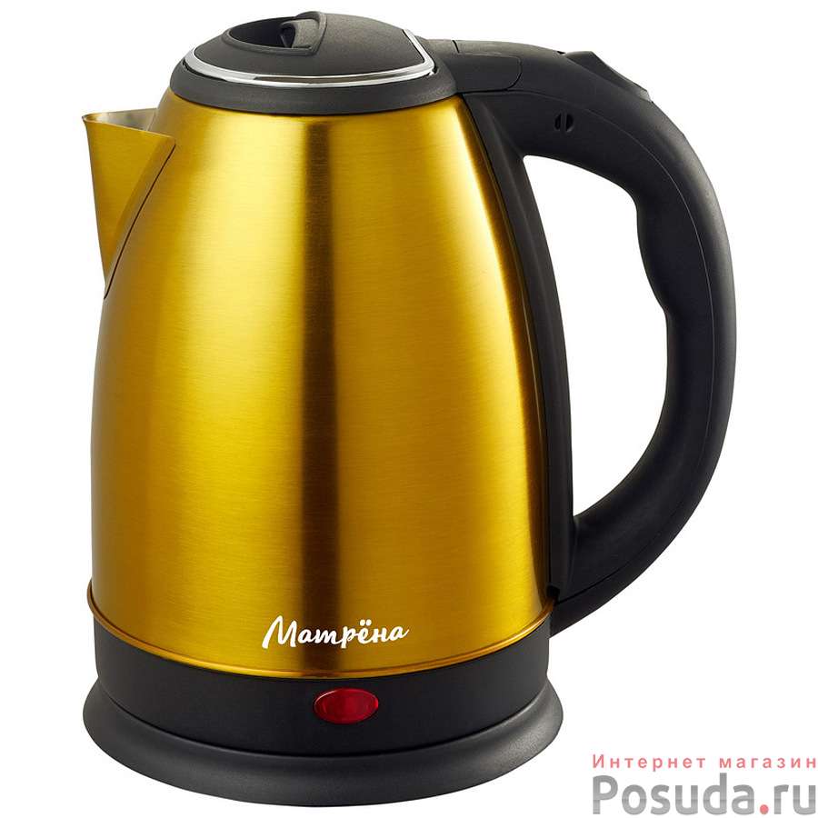 Чайник МАТРЁНА MA-002 электрический (1,8 л) стальной желтый