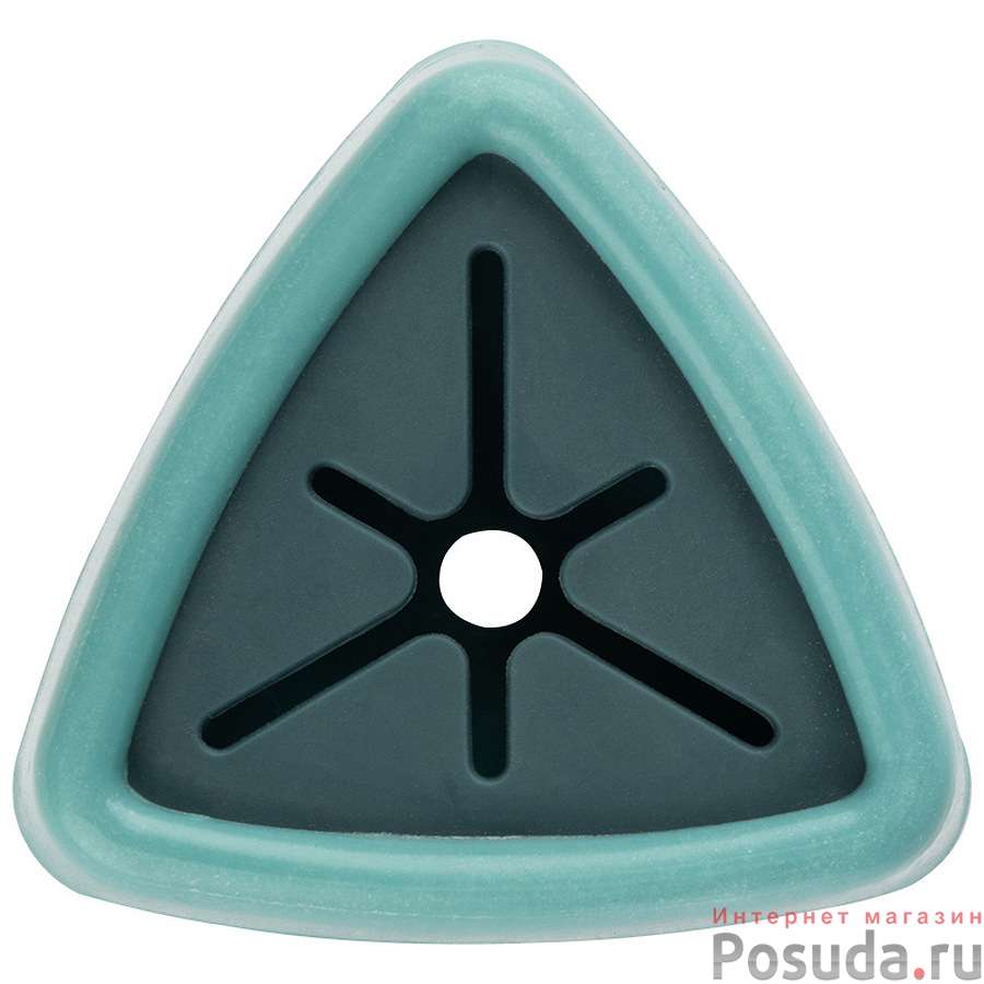 Держатель для полотенец на самоклеящейся основе "Объемный треугольник", зеленый (пластмасса)