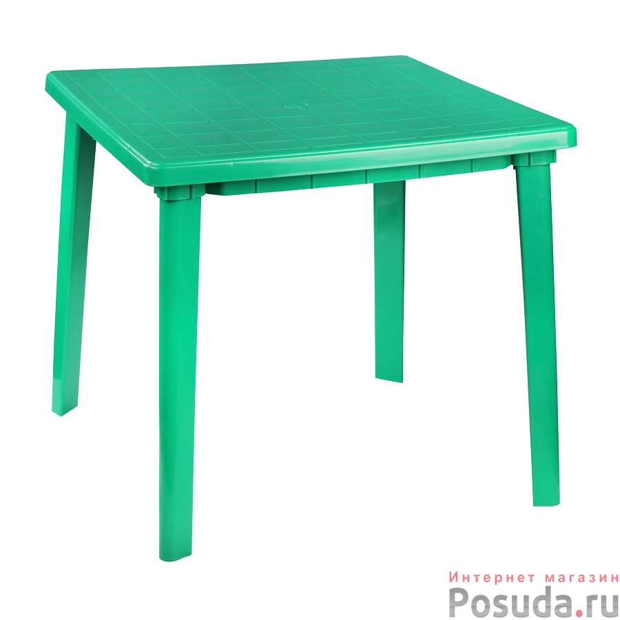 Стол 800х800х740мм квадратный (зеленый) (уп.1)