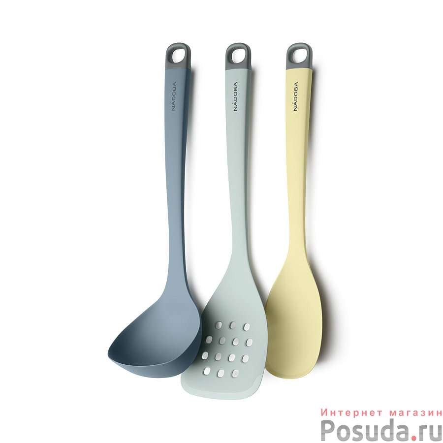 Набор кухонных силиконовых инструментов, 3 пр., NADOBA, серия Paulina