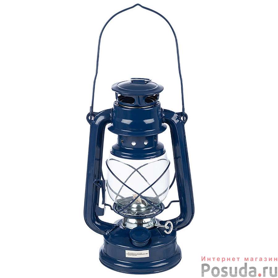 Лампа керосиновая  235 24,5 см (Цвет синий)