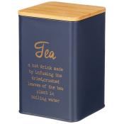 Емкость для сыпучих продуктов agness Navy style Чай 1,1 л 10*10*14 см цвет: ночной синий