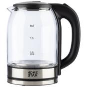 Чайник Homestar HS-1042 (1,8 л) стекло, пластик черный