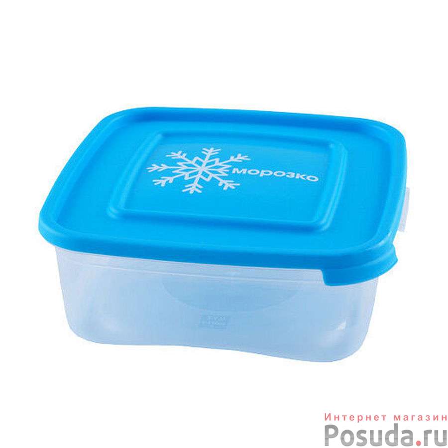 Контейнер для замораживания продуктов 0,7л квадр. "Морозко" (цвет в ассортименте)